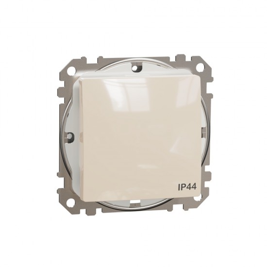 1-way switch (flush-mounted (mech.) beige IP44 Sedna Design