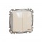 2-gang switch (1+1) flush-mounted (mech.) IP44 beige Sedna Design 