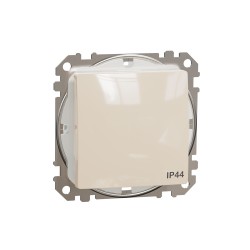2-way switch flush-mounted (mech.) IP44 beige Sedna Design 