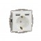 Socket 1-gang flush-mounted with side earth, screwless 2xUSB max 2.4A, white SEDNA Design