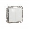 2-gang switch (1+1) flush-mounted (mech.) white Sedna Design 