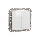2-gang switch (1+1) flush-mounted (mech.) white Sedna Design