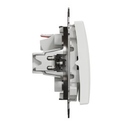 2-gang switch (1+1) flush-mounted (mech.) white Sedna Design 