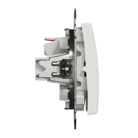 2-gang switch (1+1) flush-mounted (mech.) white Sedna Design