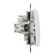 2-gang switch (1+1) flush-mounted (mech.) white Sedna Design