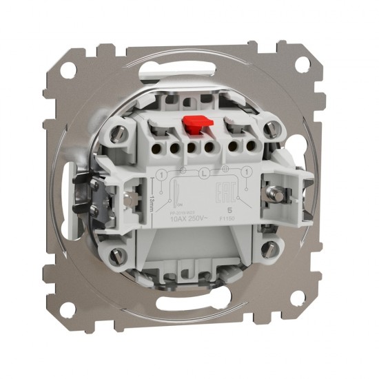 2-gang switch (1+1) flush-mounted (mech.) white Sedna Design