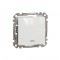 2-pole switch with red lamp flush-mounted (mech.) white Sedna Design 