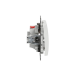 2-pole switch with red lamp flush-mounted (mech.) white Sedna Design