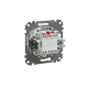 2-pole switch with red lamp flush-mounted (mech.) white Sedna Design