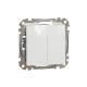 Double 2-way switch flush-mounted (mech.) white Sedna Design