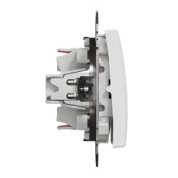 Double 2-way switch flush-mounted (mech.) white Sedna Design 