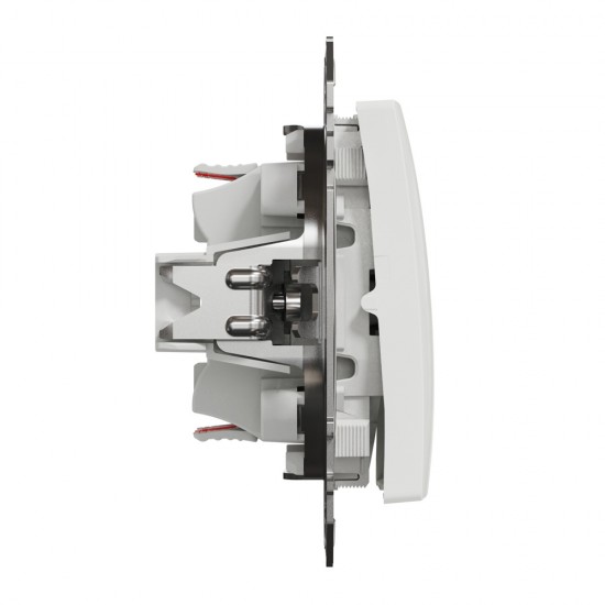 Double 2-way switch flush-mounted (mech.) white Sedna Design