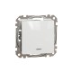 1-way Push-Button with blue lamp flush-mounted (mech.) white Sedna Design