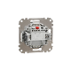 1-way Push-Button with blue lamp flush-mounted (mech.) white Sedna Design