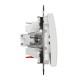2-pole switch flush-mounted (mech.) 16A white Sedna Design