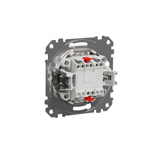 2-pole switch with red lamp flush-mounted (mech.) 16A white Sedna Design