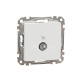 End-of-line TV socket 4 dB (mech.), white, Sedna Design