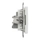 End-of-line TV socket 4 dB (mech.), white, Sedna Design