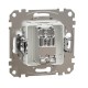 End-of-line TV socket 4 dB (mech.), white, Sedna Design