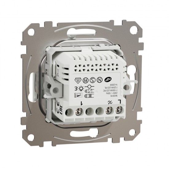 Rotary LED dimmer flush-mounted (mech.) RC / RL 5-200W white Sedna Design