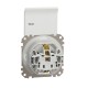 Socket 1-gang flush-mounted with side earth, screwless and shutters, with lid IP44 white SEDNA Design