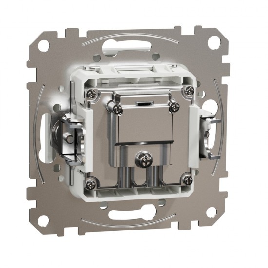 End-of-line TV/R socket 4 dB (mech.), white, Sedna Design