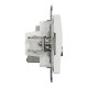 Data + TV sockets 1xRJ45 CAT6 UTP (mech.), white, Sedna Design
