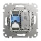 Data + TV sockets 1xRJ45 CAT6 UTP (mech.), white, Sedna Design