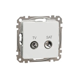 End-of-line TV/SAT socket 4 dB (mech.), white, Sedna Design