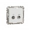 End-of-line TV/SAT socket 4 dB (mech.), white, Sedna Design