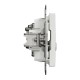 End-of-line TV/SAT socket 4 dB (mech.), white, Sedna Design