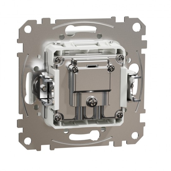 End-of-line TV/SAT socket 4 dB (mech.), white, Sedna Design