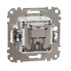 End-of-line TV/SAT socket 4 dB (mech.), white, Sedna Design
