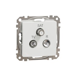 End-of-line TV/R/SAT socket 4 dB (mech.), white, Sedna Design