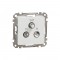End-of-line TV/R/SAT socket 4 dB (mech.), white, Sedna Design