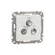 End-of-line TV/R/SAT socket 4 dB (mech.), white, Sedna Design