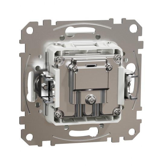 End-of-line TV/R/SAT socket 4 dB (mech.), white, Sedna Design