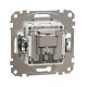 End-of-line TV/R/SAT socket 4 dB (mech.), white, Sedna Design