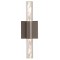 Searchlight LED Bathroom Wall Light, Satin Bronze with Crystal 20372BZ