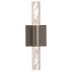 Searchlight LED Bathroom Wall Light, Satin Bronze with Crystal 20372BZ