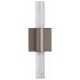 Searchlight LED Bathroom Wall Light, Satin Bronze with Crystal 20372BZ