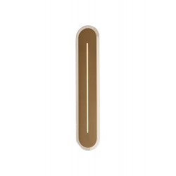 Searchlight LED Wall Light, Satin Brass Metal with Clear Acrylic IP44 Couper 55910SB