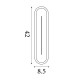 Searchlight LED Wall Light, Satin Brass Metal with Clear Acrylic IP44 Couper 55910SB