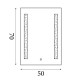 Searchlight Bathroom Mirror with Shaver Socket, Chrome & Frosted Glass, IP44 7450