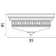 Searchlight pendant lamp Edinburgh, 2x60WxE27, 4132-2AB