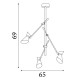Searchlight ceiling lamp Diablo, 3x4WxLED, 5943-3BG