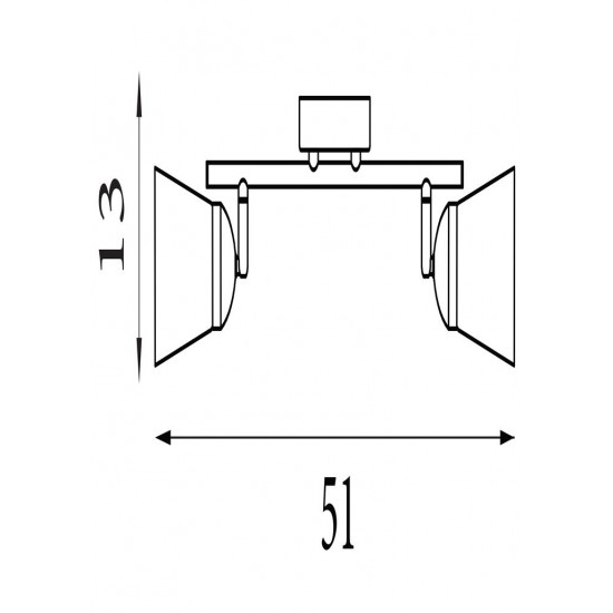 Searchlight ceiling spotlight Mega 61170-2SM