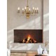 Searchlight chandelier Fishnet brass, 8x60WxE14, 1019-8AB