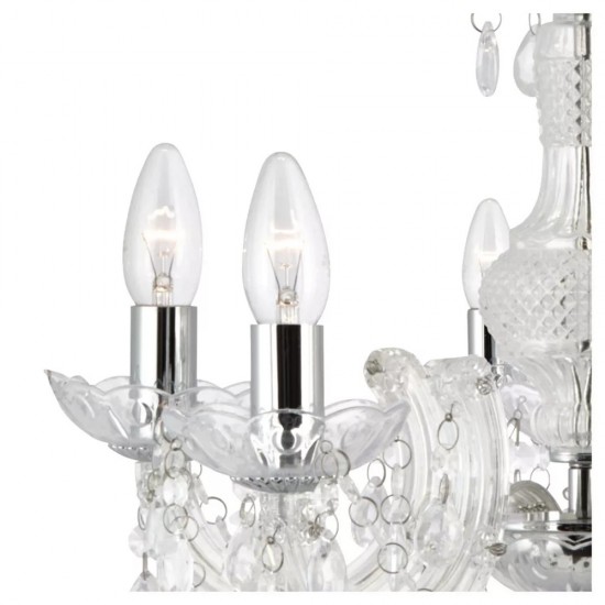 Searchlight chandelier Marie Therese, 5x60WxE14, 1455-5CL