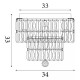 Searchlight chandelier Empire, 4x60WxE14, 61321-4CC